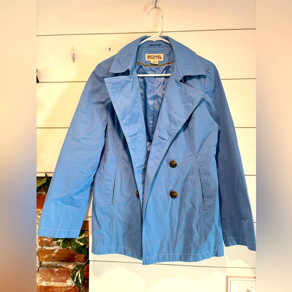 Women’s Size MD, Powder Blue Pea Coat by Michael Kors